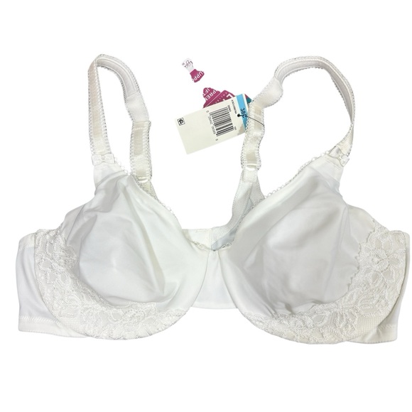 Olga NWT White Luxury Lift Full Figure Underwire Bra 35063 38C - Picture 2 of 6
